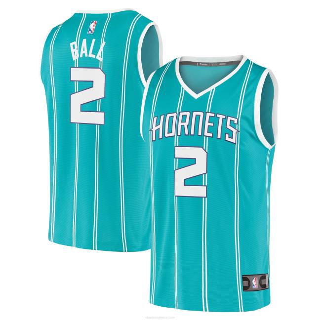 NBA N40H863 Charlotte Hornets lamelo ball teal 2020 draft πρώτου γύρου επιλογή fast break replica jersey