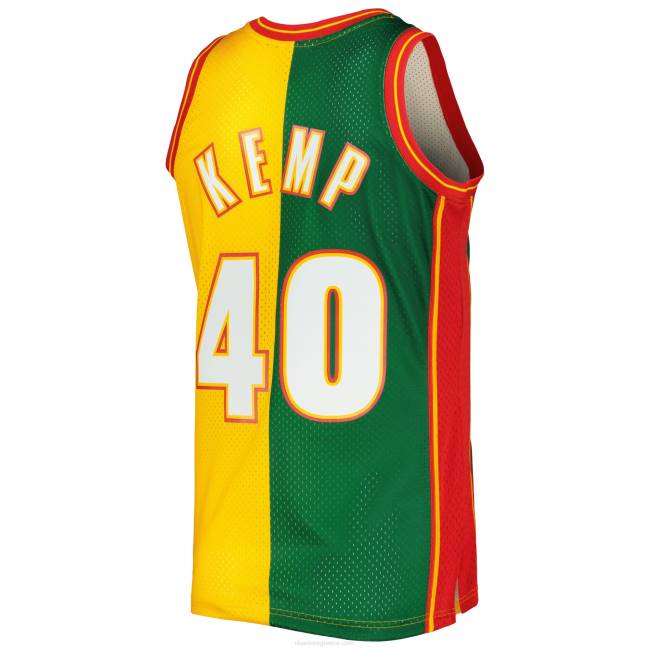 NBA N40H987 Seattle supersonics Shawn Kemp Mitchell & ness green/gold κλασικά κλασικά swingman jersey