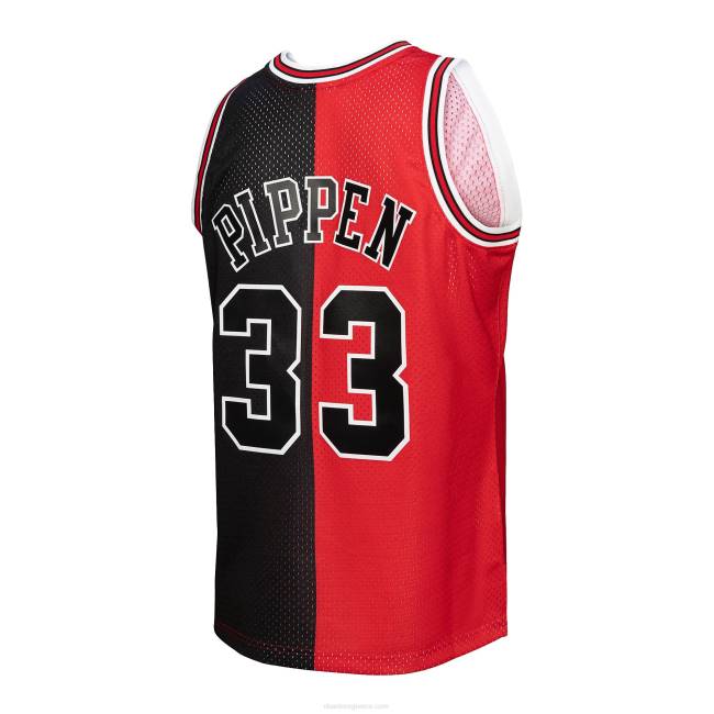NBA N40H233 chicago bulls Scottie Pippen Mitchell & ness κόκκινο/μαύρο κλασικό σκληρό ξύλο split jersey swingman