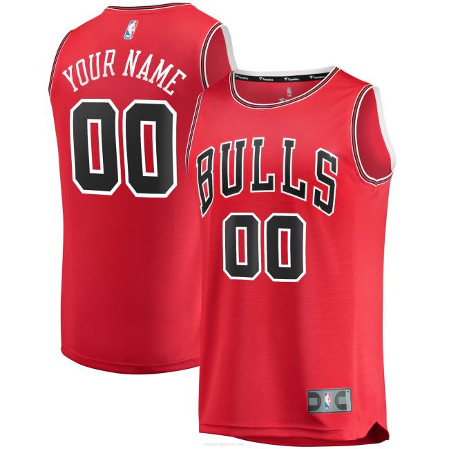 NBA N40H29 chicago bulls red fast break custom replica jersey