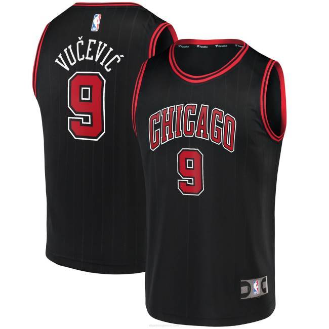 NBA N40H3024 chicago bulls nikola vucevic μαύρη φανέλα ρεπλίκα fast break