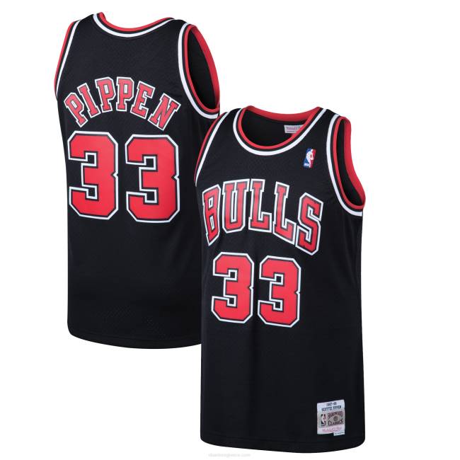 NBA N40H318 chicago bulls Scottie Pippen Mitchell & Nes black κλασική φανέλα swingman