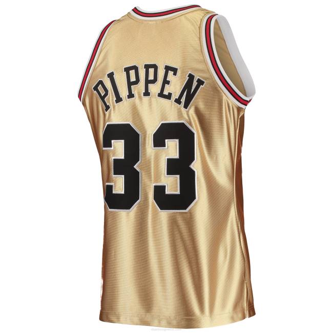 NBA N40H4345 chicago bulls Scottie Pippen Gold Mitchell & ness 75η επέτειος κλασική φανέλα swingman από σκληρό ξύλο