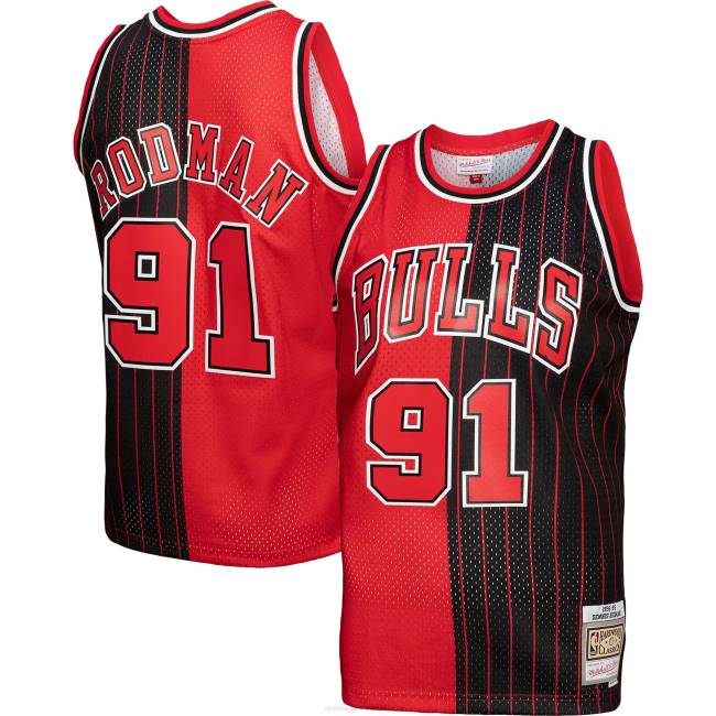 NBA N40H471 chicago bulls Dennis Rodman Mitchell & ness κόκκινο/μαύρο κλασική φανέλα swingman από σκληρό ξύλο