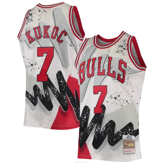 NBA N40H7460 chicago bulls toni kukoc mitchell & ness λευκό σκληρό ξύλο κλασικά φανέλα swingman