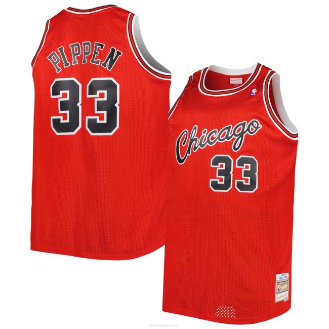 NBA N40H997 chicago bulls Scottie Pippen Mitchell & ness κόκκινο μεγάλο & ψηλό κλασικό φανέλα swingman από σκληρό ξύλο