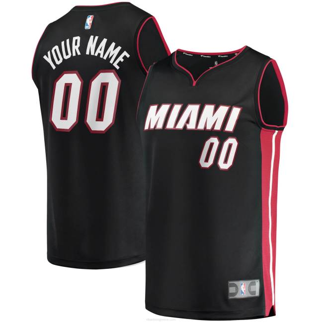 NBA N40H688 Miami heat black fast break custom replica jersey